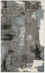 8' x 10' Gray Abstract Smudge Area Rug