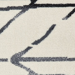 8' x 10' Cream and Black Berber Pattern Area Rug