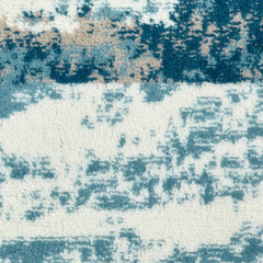 5' x 7' Beige and Blue Scenic Area Rug