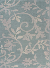 5' x 7' Green and Gray Filigree Vines Area Rug