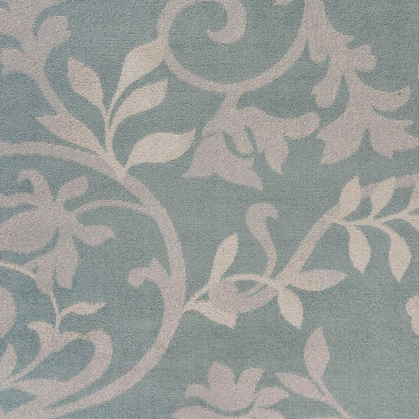 8' x 9' Green and Gray Filigree Vines Area Rug