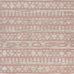 8' x 9' Blush and Beige Geometric Striped Area Rug