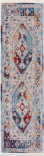 2' x 8' Multicolored Boho Chic Runner Rug