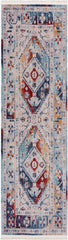 2' x 8' Multicolored Boho Chic Runner Rug