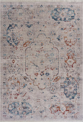 5' x 8' Gray Distressed Decorative Area Rug