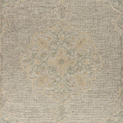 8' x 10' Beige Distressed Floral Area Rug