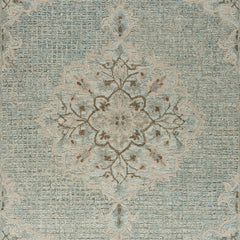 5' x 8' Blue and Beige Flor Medallion Area Rug