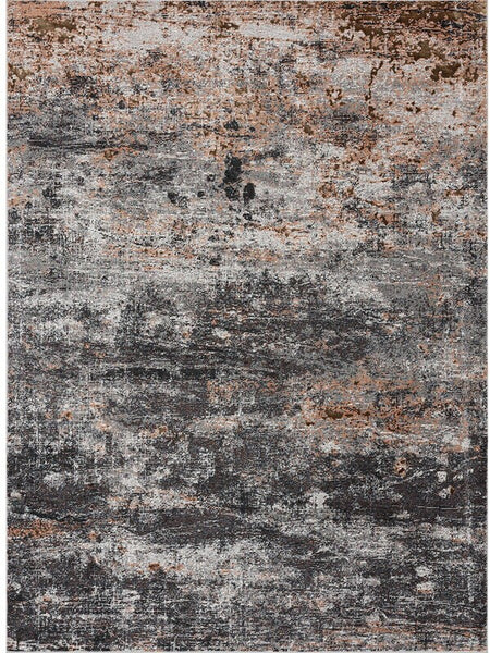 8' x 10' Gray And Orange Storm Area Rug