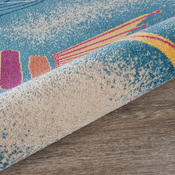 2' x 3' Blue Triple Fish Indoor Outdoor Scatter Rug