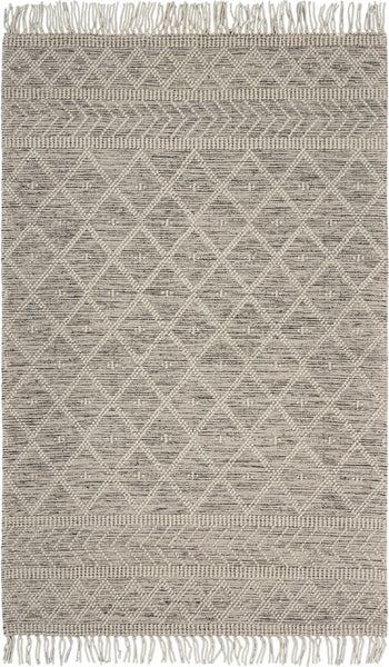7' x 9' Ivory Bohemian Diamonds Area Rug