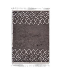 5' x 7' Dark Gray Boho Chic Area Rug