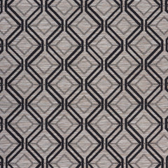 5' x 7' Black Geometric Indoor Outdoor Area Rug
