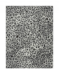 5' x 8' Black and Gray Animal Print Area Rug