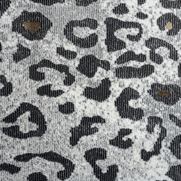 5' x 8' Black and Gray Animal Print Area Rug
