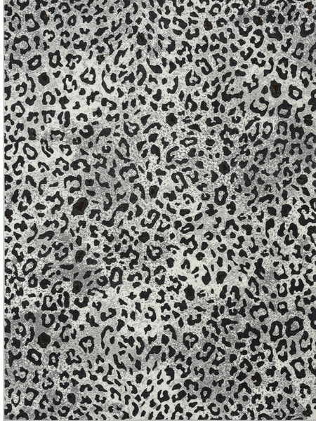 8' x 10' Black and Gray Animal Print Area Rug