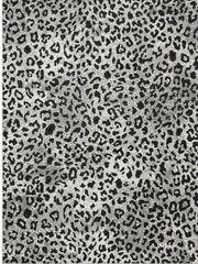 8' x 10' Black and Gray Animal Print Area Rug