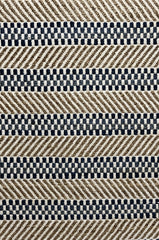 5' x 7' Brown and Navy Striped Area Rug