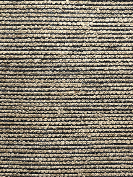 5' x 7' Deep Gray and Tan Interwoven Area Rug