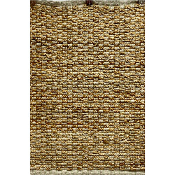 2' x 5' Tan and Sage Checkered Area Rug