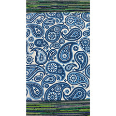 3' x 5' Blue and Green Paisley Chindi Area Rug