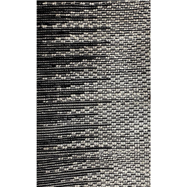 3' x 4' Black and White Transition Area Rug