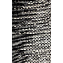 3' x 4' Black and White Transition Area Rug