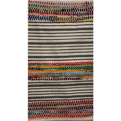 3' x 4' Multicolored Striped Chindi Area Rug