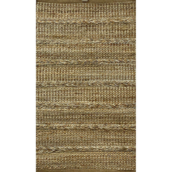 2' x 3' Gray and Tan Braided Stripe Scatter Rug