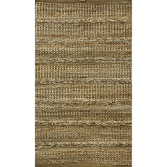 3' x 4' Gray and Tan Braided Stripe Area Rug