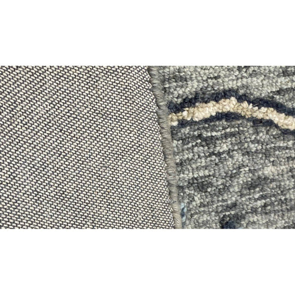 3' Round Gray Floral FIligree Area Rug