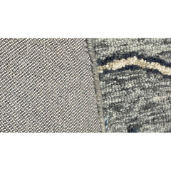 5' Round Gray Floral FIligree Area Rug