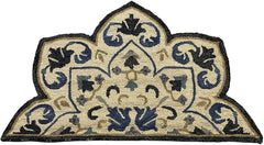 2' x 4' Cream and Gray Filigree Hearth Rug