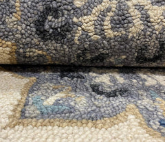 2' x 4' Cream and Gray Filigree Hearth Rug