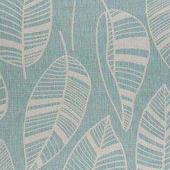 5' x 7' Teal Leaves Indoor Outdoor Area Rug