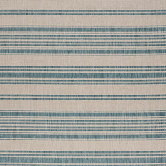 5' x 7' Teal Uneven Stripe Indoor Outdoor Area Rug