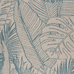 2' x 3' Teal Tropical Indoor Outdoor Scatter Rug