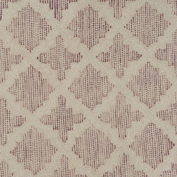 6' Round Blush Pink Floral Lattice Area Rug