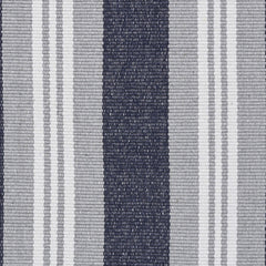 3' x 4' Navy and Ivory Striped Runner Rug