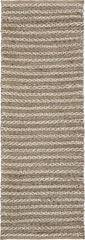 2' x 6' Tan and Beige Braided Stripe Runner Rug