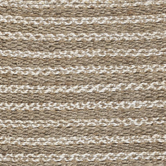 2' x 6' Tan and Beige Braided Stripe Runner Rug