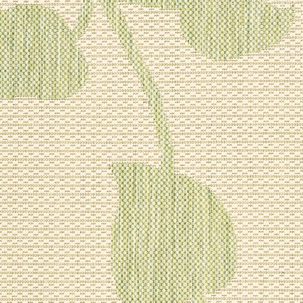2' x 3' Green Leaves Indoor Outdoor Scatter Rug