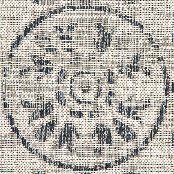 2' x 3' Grayscale Indoor Outdoor Scatter Rug