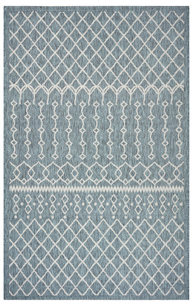 3' x 5' Blue Array Indoor Outdoor Area Rug