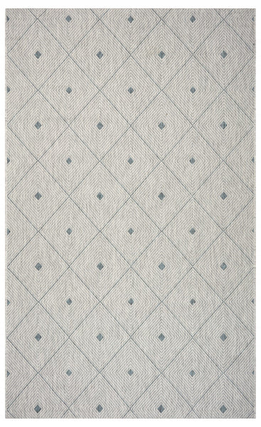 2' x 3' Blue Diamonds Indoor Outdoor Scatter Rug