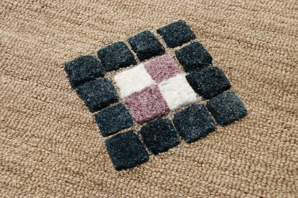 7' Round Taupe Boho Chic Motif Area Rug