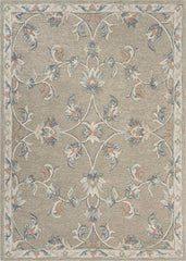 5' x 7' Sage and Cream Filigree Area Rug
