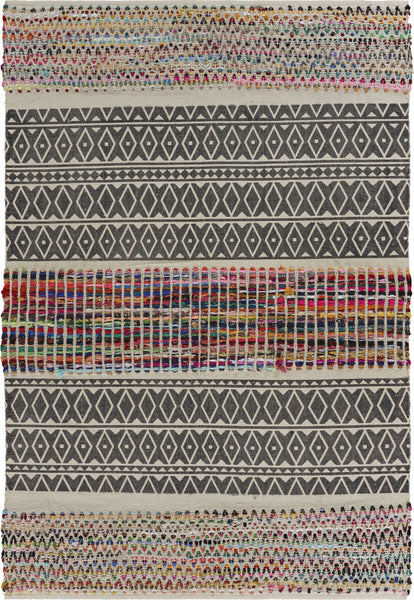 3' x 5' Colorful Traditional Chindi Area Rug