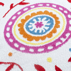 4' x 6' Multicolored Floral Motifs Area Rug