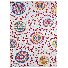 5' x 7' Multicolored Floral Motifs Area Rug