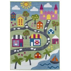 4' x 6' Green Palace Roadway Area Rug